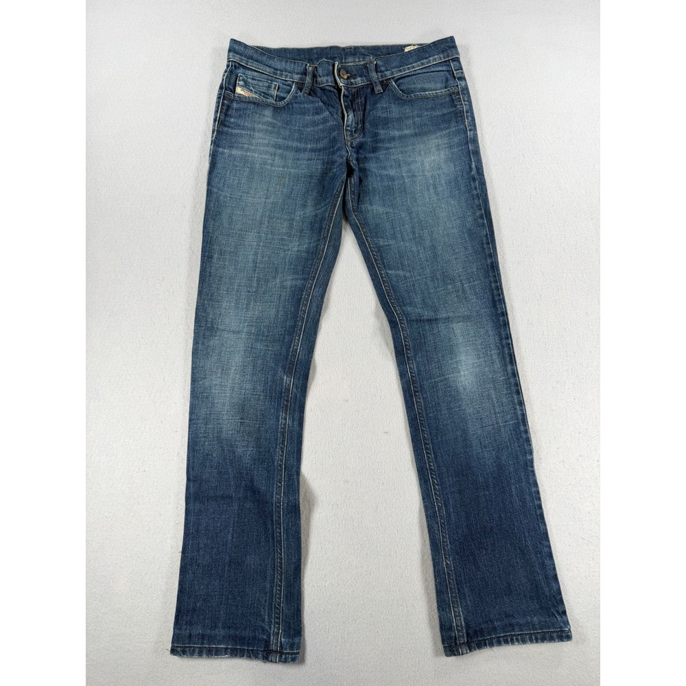 Vintage Diesel Liv Slim Low Rise Stretch Jeans Medium Wash Blue Denim W31 L34